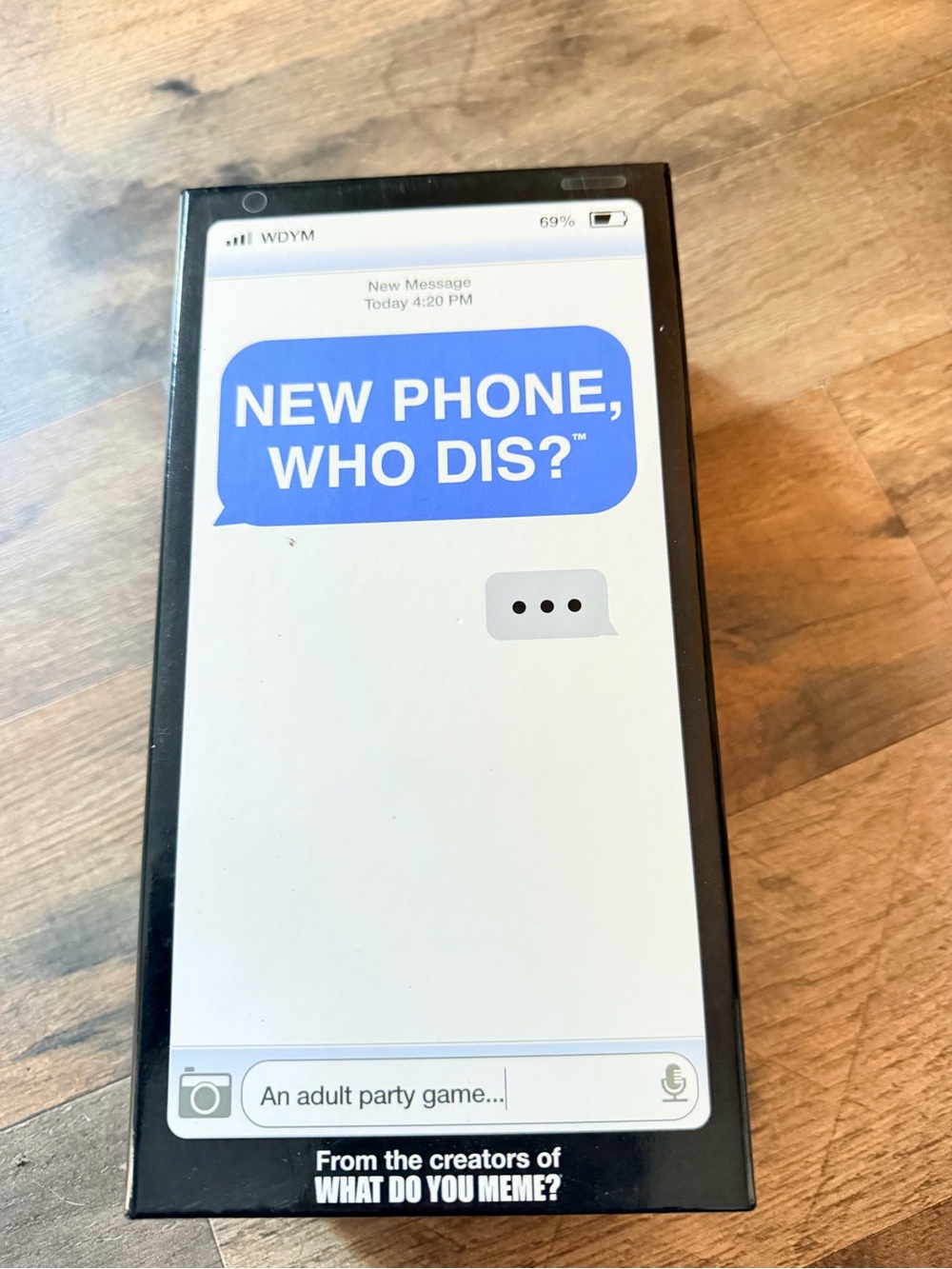 New Phone, Who Dis? Party Game - Black
